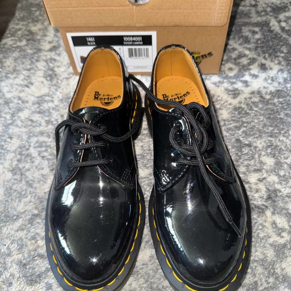Dr. Martens 1461 Black Patent Lamper Shoes